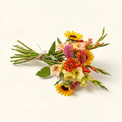 Zinnias Sunflower Gladiolas